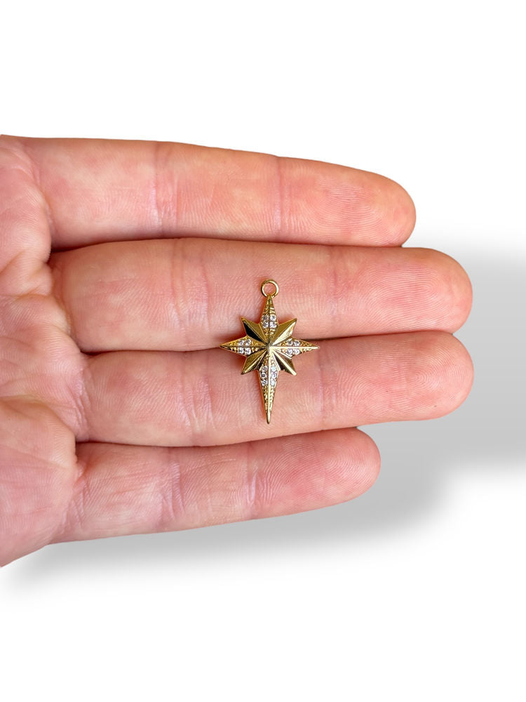 North Star Charm Gold Plated