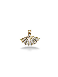 Fan Charm Gold Plated