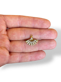Fan Charm Gold Plated
