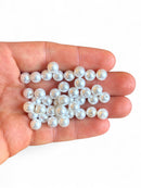 Plastic 6mm White Pearl