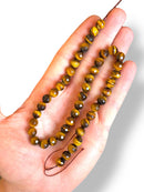 Faceted Tiger Eye Natural Stone 8mm