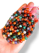 Faceted Agate Natural Stone 8mm