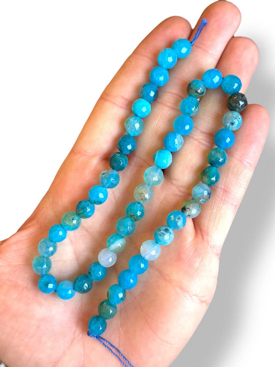 Faceted Agate Natural Stone 8mm