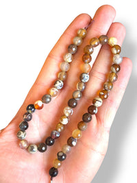 Faceted Agate Natural Stone 8mm
