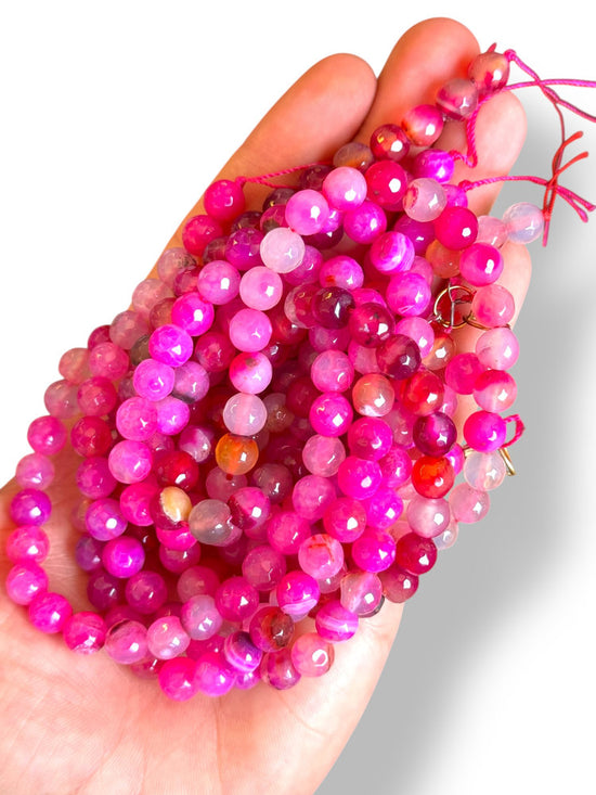 Faceted Agate Natural Stone 8mm