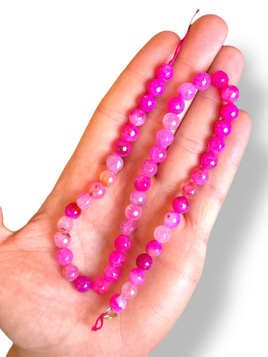 Faceted Agate Natural Stone 8mm