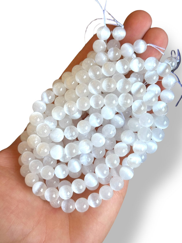 Selenite Natural Stone 8mm