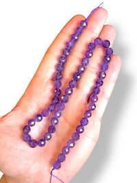 Amatista Facetada Piedra Natural 8mm