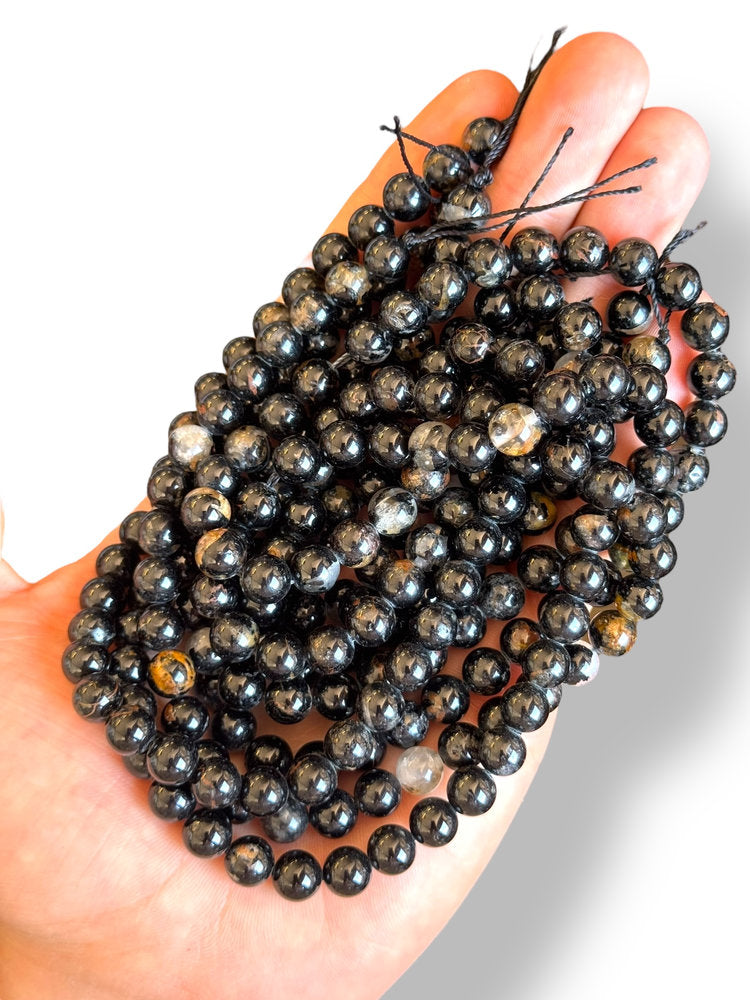 Black Tourmaline Natural Stone 8mm